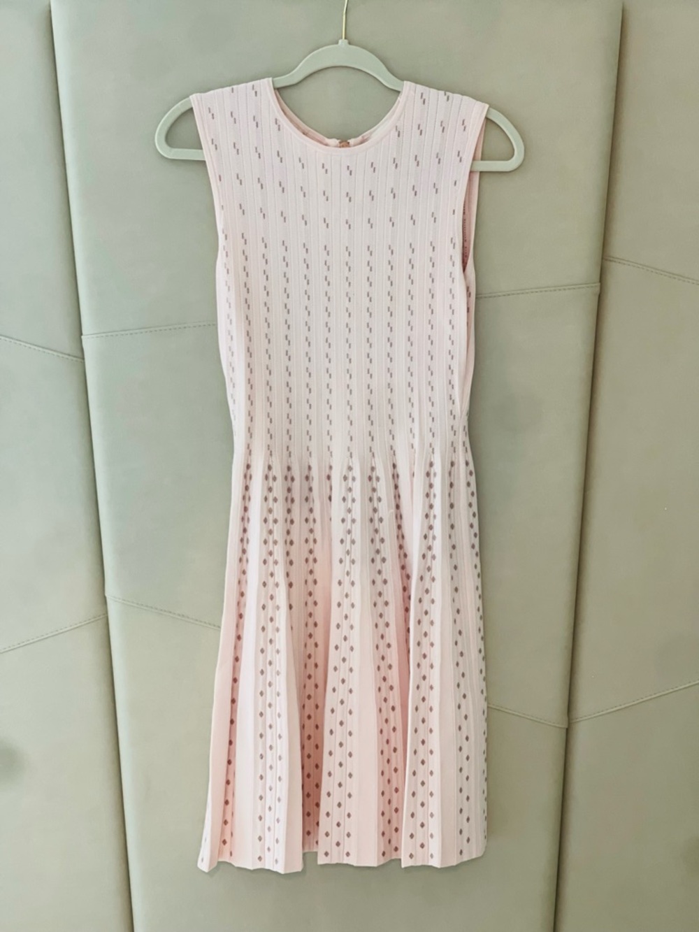 Ted Baker Sleeveless Light Pink Knit Midi Dress